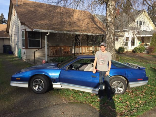 1986 Blue Pontiac Trans Am Coupe