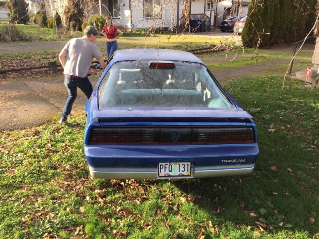 1986 Blue Pontiac Trans Am Coupe