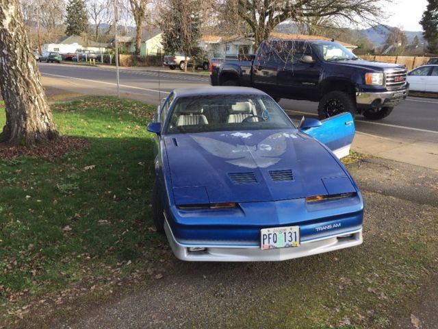 1986 Blue Pontiac Trans Am Coupe
