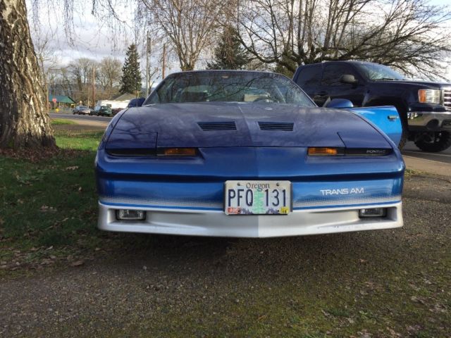 1986 Blue Pontiac Trans Am Coupe