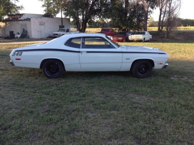 1972 White Plymouth Duster Coupe