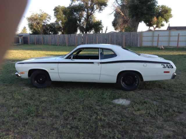 1972 White Plymouth Duster Coupe