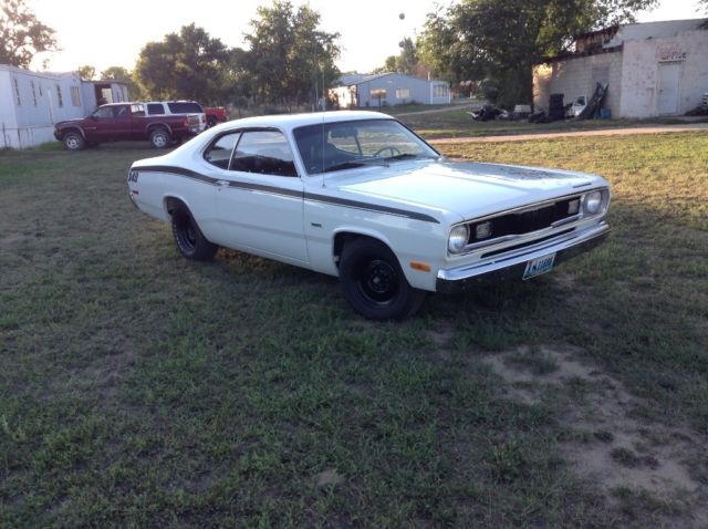 1972 White Plymouth Duster Coupe