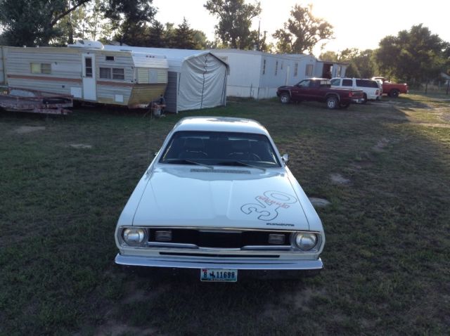 1972 White Plymouth Duster Coupe