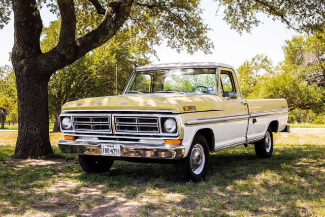 1972 Yellow Ford F-100 Standard Cab Pickup