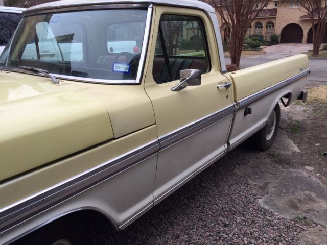 1972 Yellow Ford F-100 Standard Cab Pickup