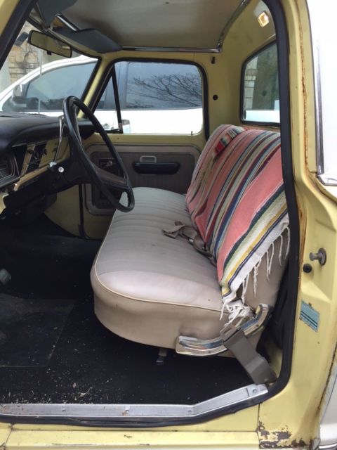 1972 Yellow Ford F-100 Standard Cab Pickup