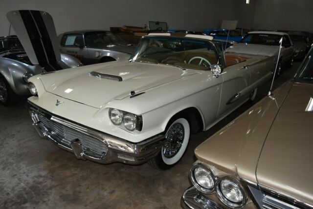 1959 White Ford Thunderbird Convertible