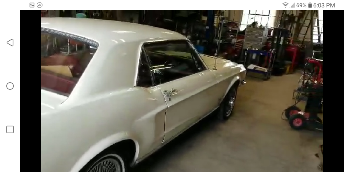 1968 Wimbledon White/ Cream Ford Mustang Coupe