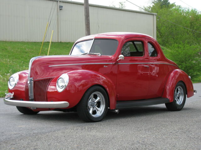 1940 Red Ford Coupe Opera Coupe