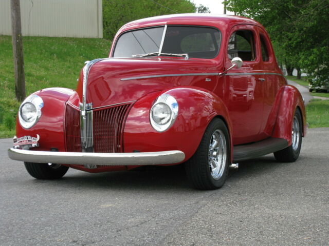 1940 Red Ford Coupe Opera Coupe