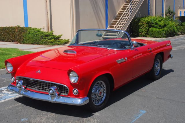 1955 Red Ford Thunderbird Convertible