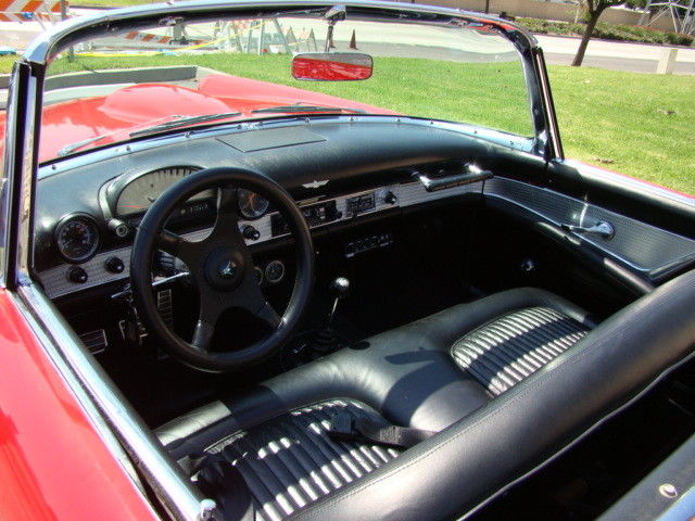 1955 Red Ford Thunderbird Convertible