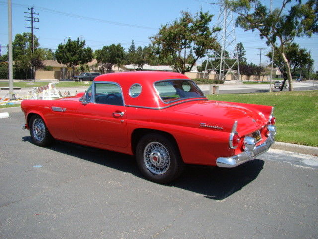 1955 Red Ford Thunderbird Convertible
