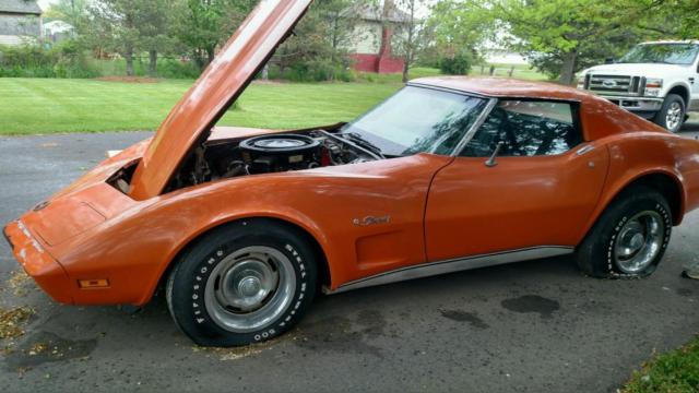 1974 Orange Chevrolet Corvette Coupe