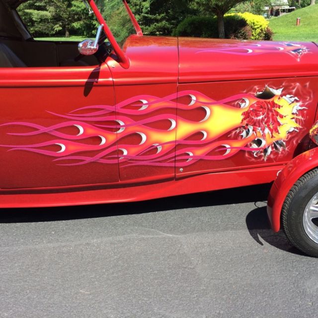 1932 Red Ford Roadster Roadster, convertible