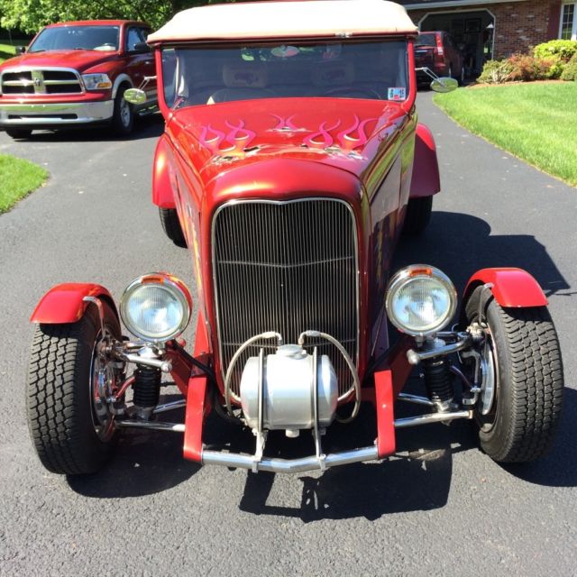 1932 Red Ford Roadster Roadster, convertible