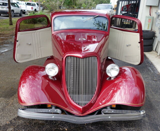 1934 Burgundy Ford 3-Window Coupe Coupe