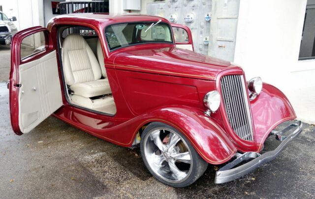 1934 Burgundy Ford 3-Window Coupe Coupe