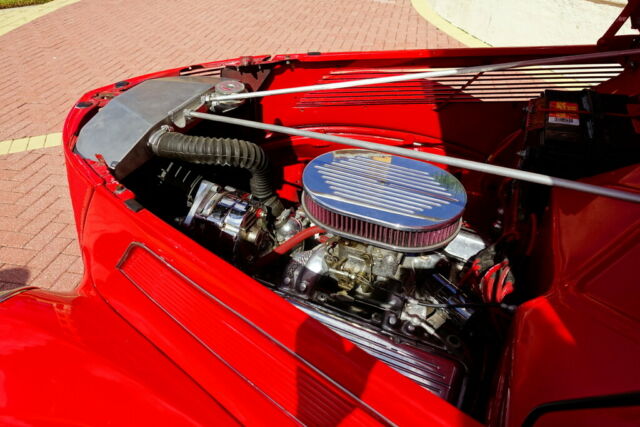 1937 Red Ford CV Convertible