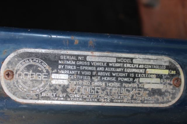 1953 Rusty Blue Rusty Gray Rusty Green Dodge Other Cab & Chassis