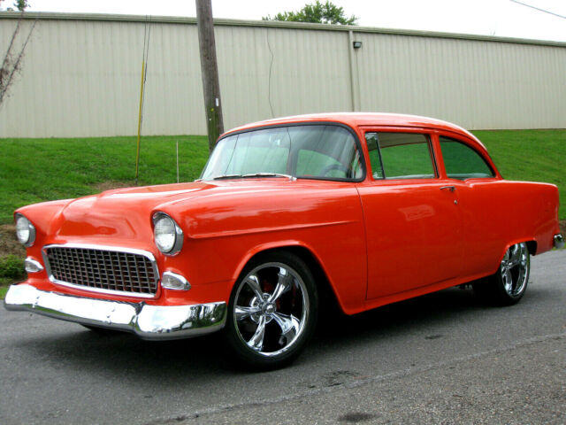 1955 Orange Chevrolet Bel Air/150/210 Coupe