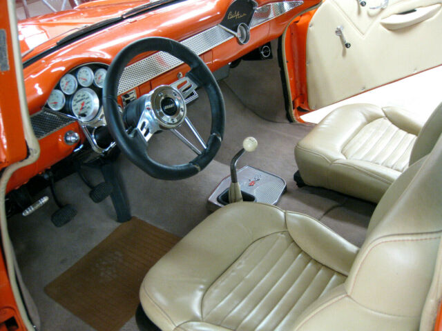 1955 Orange Chevrolet Bel Air/150/210 Coupe