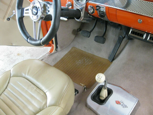 1955 Orange Chevrolet Bel Air/150/210 Coupe