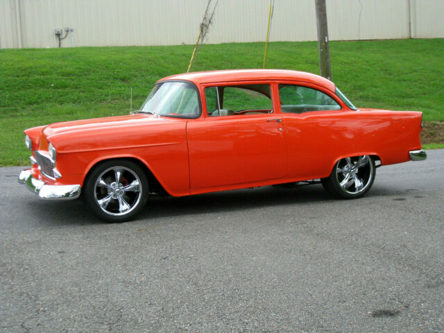 1955 Orange Chevrolet Bel Air/150/210 Coupe