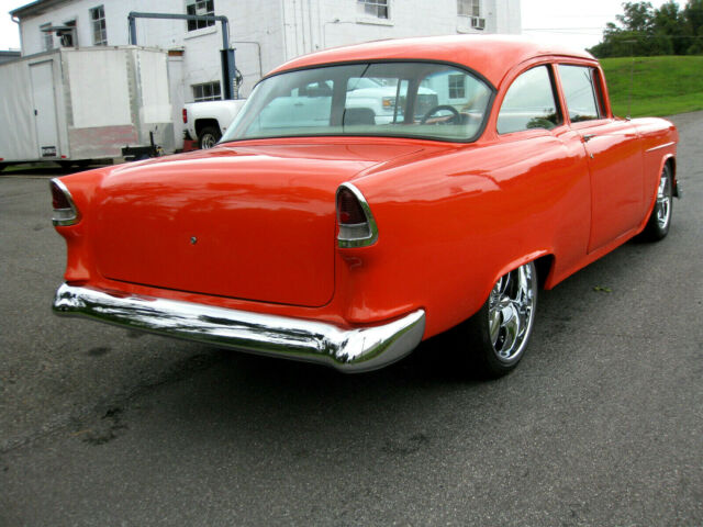 1955 Orange Chevrolet Bel Air/150/210 Coupe