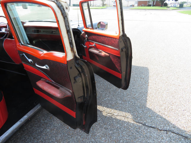 1957 Black Chevrolet Bel Air/150/210 Sedan