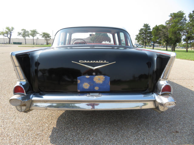 1957 Black Chevrolet Bel Air/150/210 Sedan