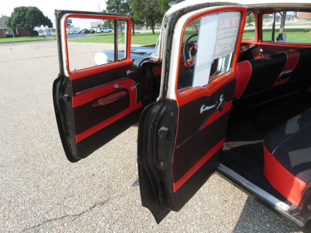 1957 Black Chevrolet Bel Air/150/210 Sedan