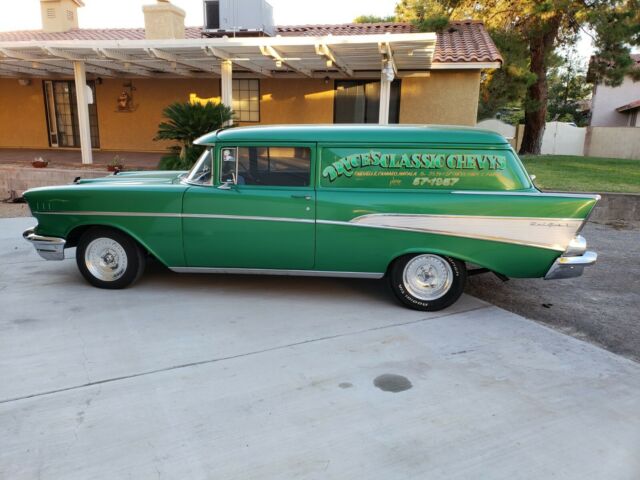 1957 Green Chevrolet Bel Air/150/210 Sedan Delivery