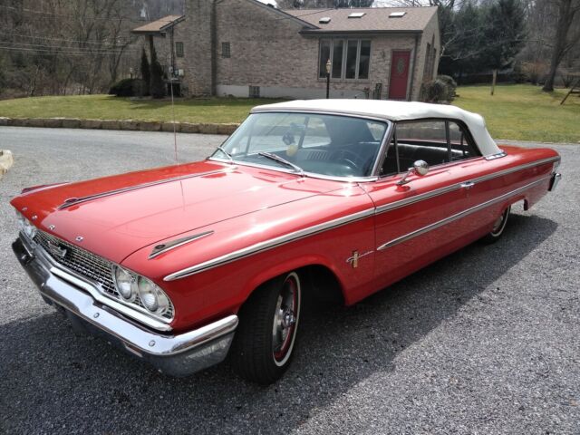 1963 RED w.  WHITE TOP Ford Galaxie Convertible