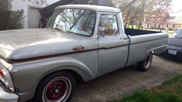 1964 Gray Ford F-100 Standard Cab Pickup
