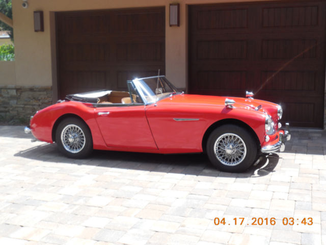 1965 Red Austin Healey 3000 Convertible
