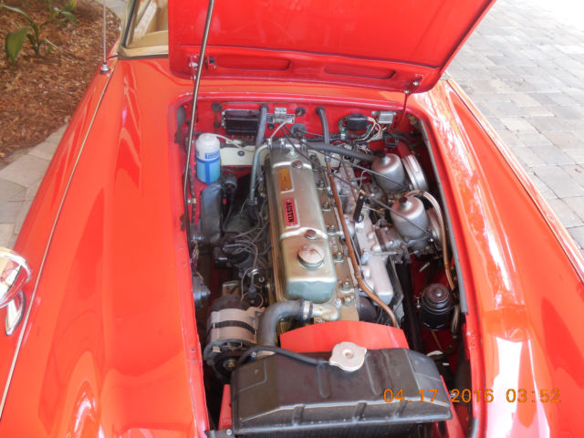 1965 Red Austin Healey 3000 Convertible
