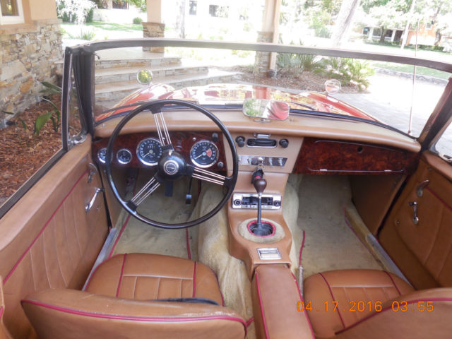 1965 Red Austin Healey 3000 Convertible