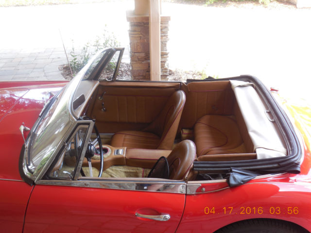 1965 Red Austin Healey 3000 Convertible