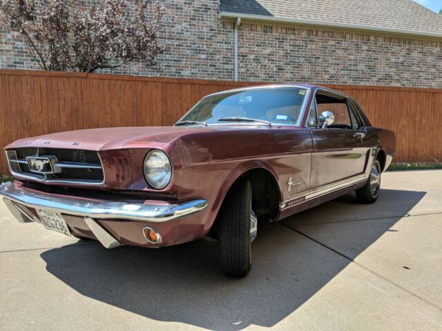 1965 Burgundy Ford Mustang Coupe