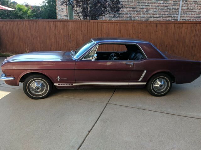 1965 Burgundy Ford Mustang Coupe