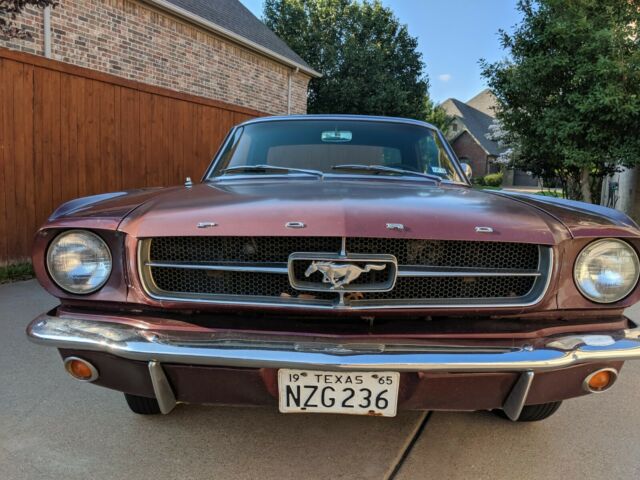 1965 Burgundy Ford Mustang Coupe