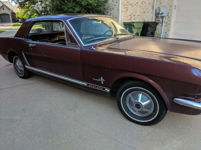 1965 Burgundy Ford Mustang Coupe