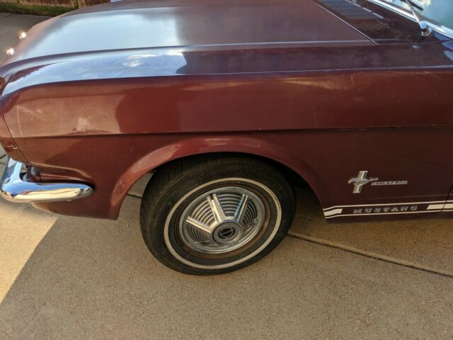 1965 Burgundy Ford Mustang Coupe