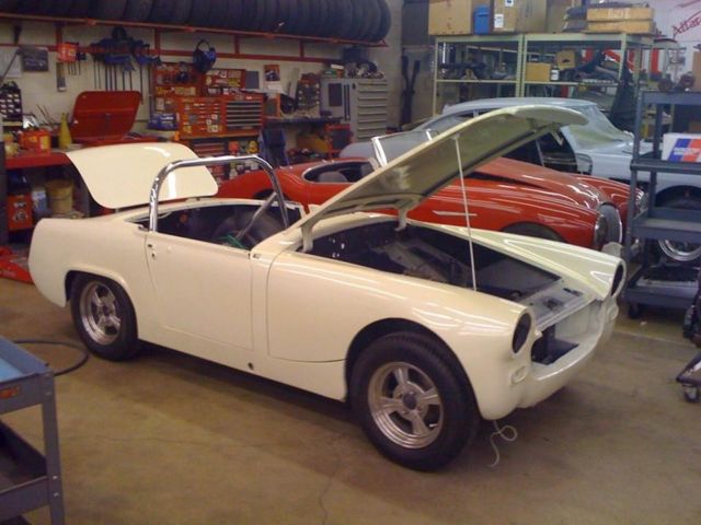1965 White Austin Healey Sprite Convertible