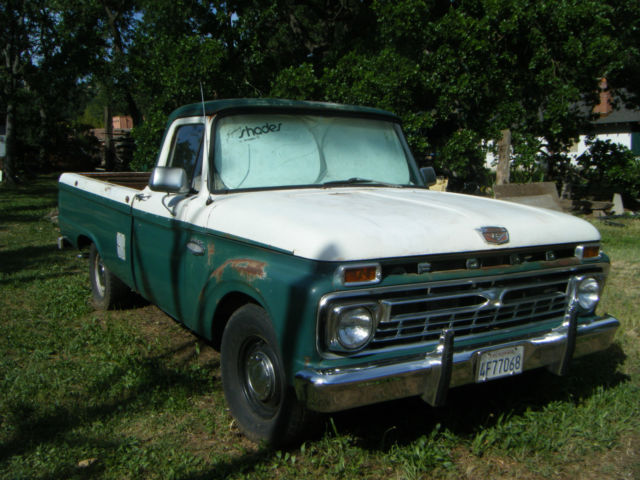1966 White over Green Ford F-100 Pick-up
