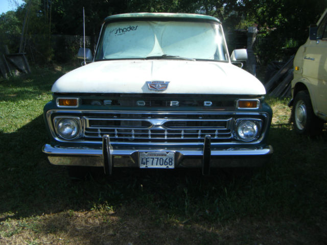 1966 White over Green Ford F-100 Pick-up