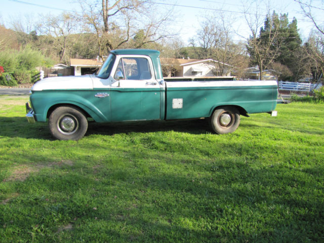 1966 White over Green Ford F-100 Pick-up
