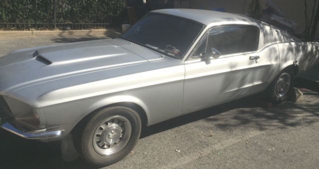 1968 Silver Ford Mustang Fastback